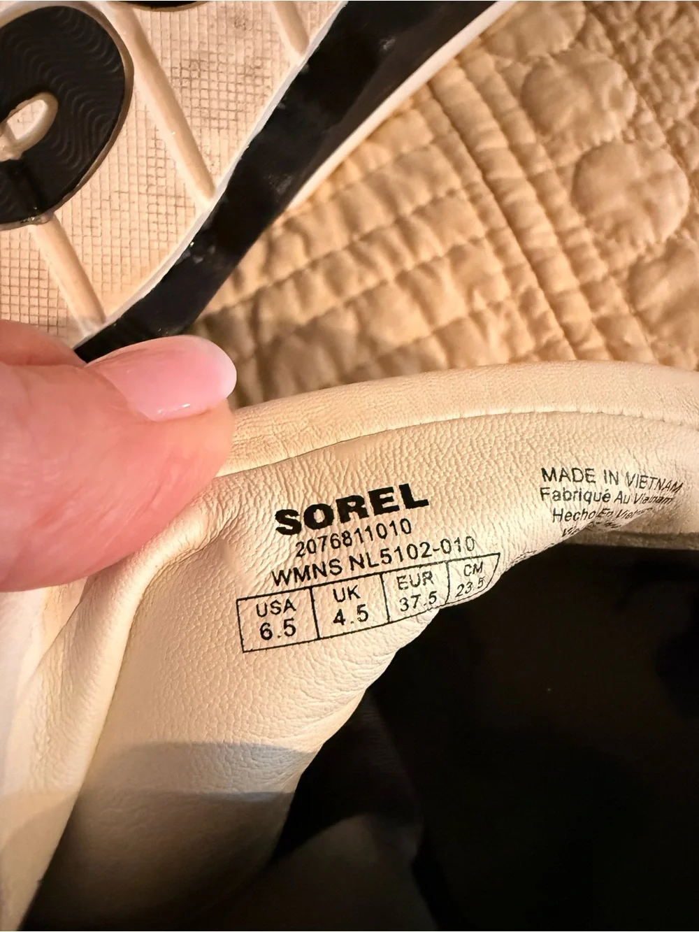 Sorel Black and White Logo Slide Sandals